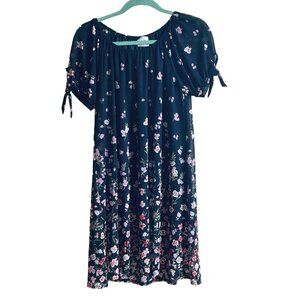 Siren Lily Dress Shift Floral Black Patterned On / Off Shoulder Lined Women Sz S